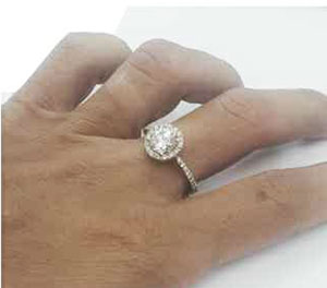 The classic halo engagement rings
